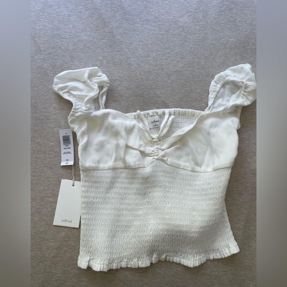 Aritzia Wilfred sojourn top size S NWT light birch